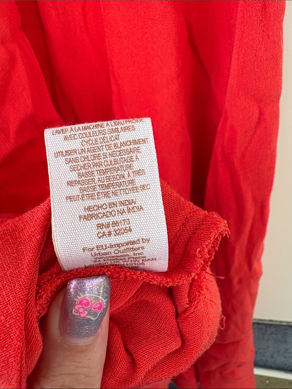 Free People Red Embroidered Mini Dress - Picture 8 of 9
